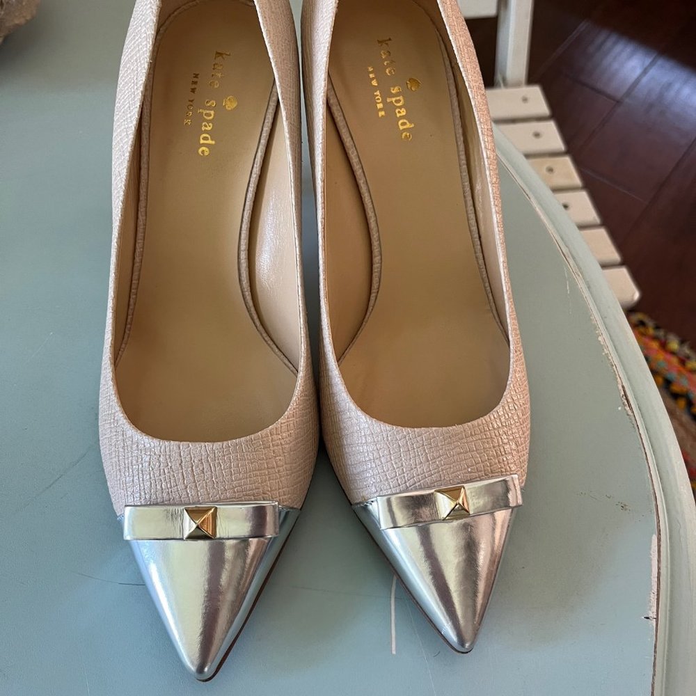 Kate Spade Pumps Pale Pink and Silver 8.5